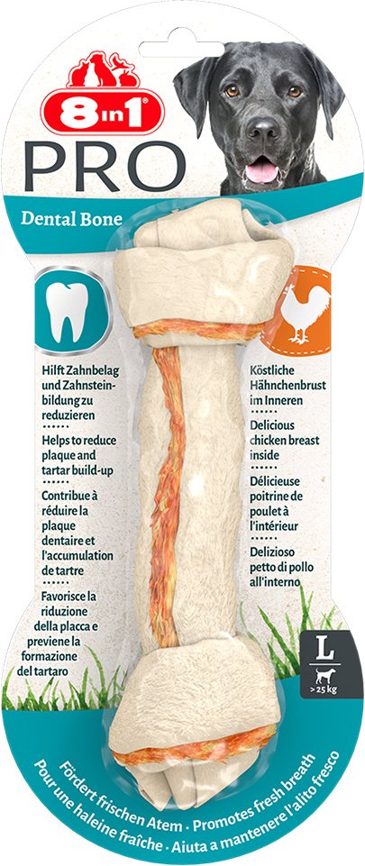 8in1 Pro Dental Kauknochen Huhn - Sparpaket: 6 x 100 g, 6 Stück (Größe L)