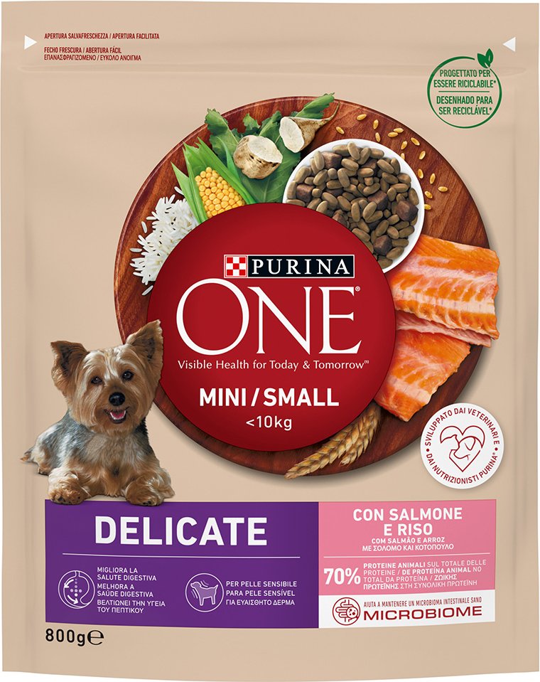 PURINA ONE Mini Delicate Lachs & Reis - 800 g