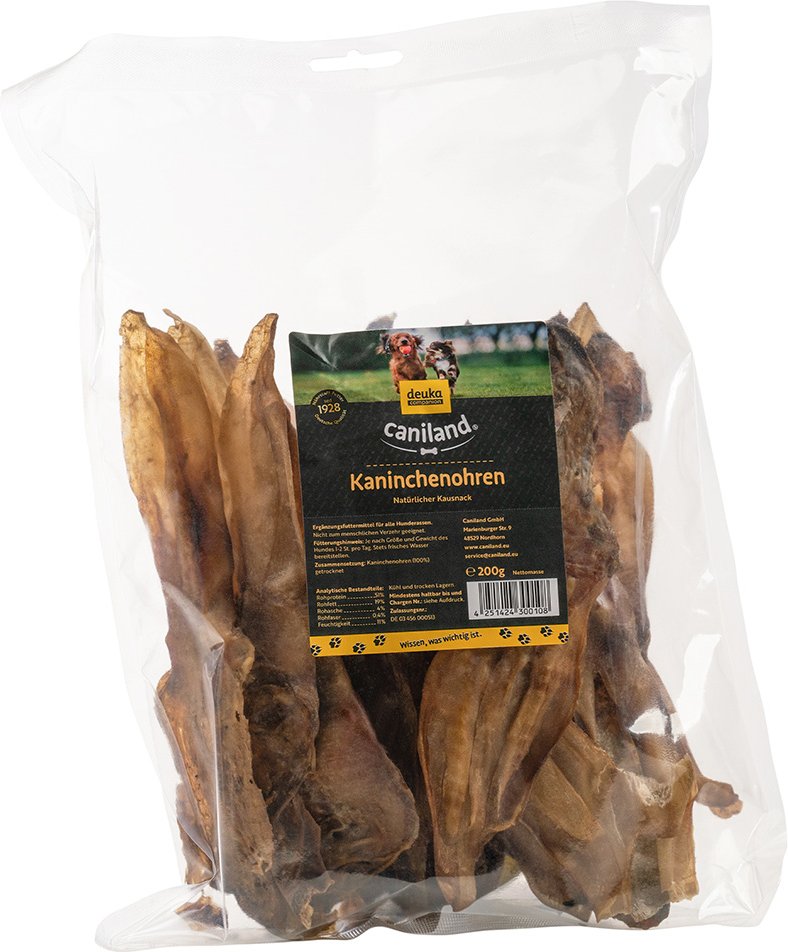 Caniland Kaninchenohren - Sparpaket: 6 x 200 g