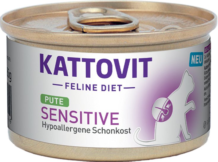Kattovit Sensitive 85 g - Sparpaket: Pute (24 x 85 g)