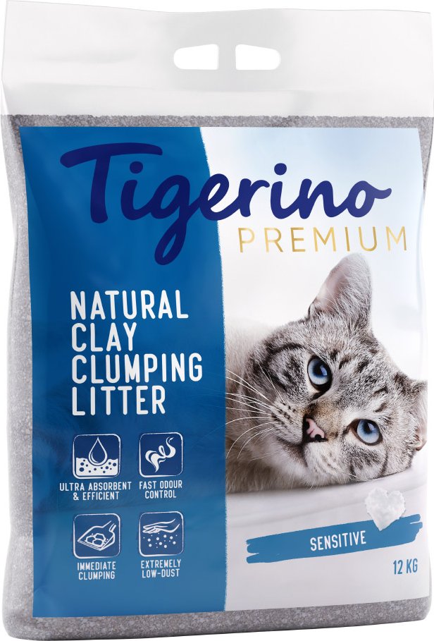 Tigerino Premium Katzenstreu – Sensitive (parfümfrei) Sparpaket 2 x 12 kg