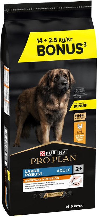 2,5 kg gratis! 16,5 kg PURINA PRO PLAN Adult - Large Robust Everyday Nutrition