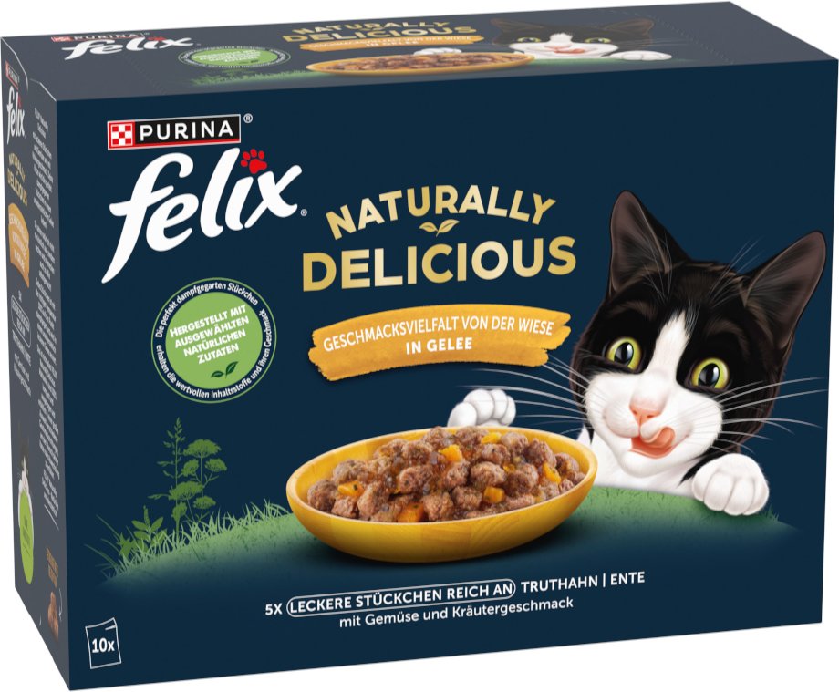 Mixpack Felix Naturally Delicious 10 x 80 g - Geflügelauswahl in Gelee