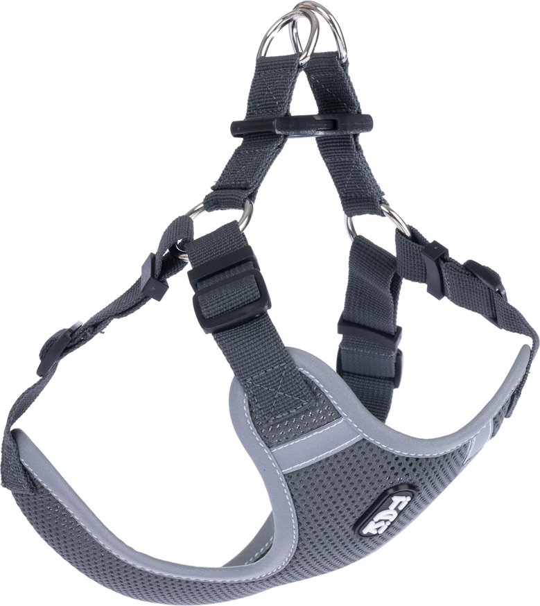 TIAKI Geschirr Grau - Größe S: ca. 46-66 cm Brustumfang