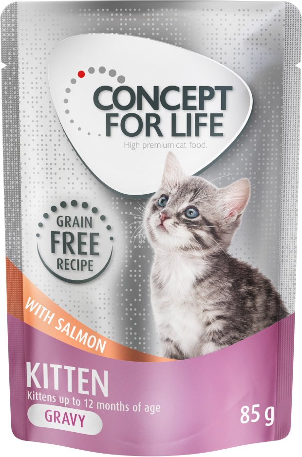 Concept for Life Kitten mit Lachs getreidefrei - in Soße - 12 x 85 g