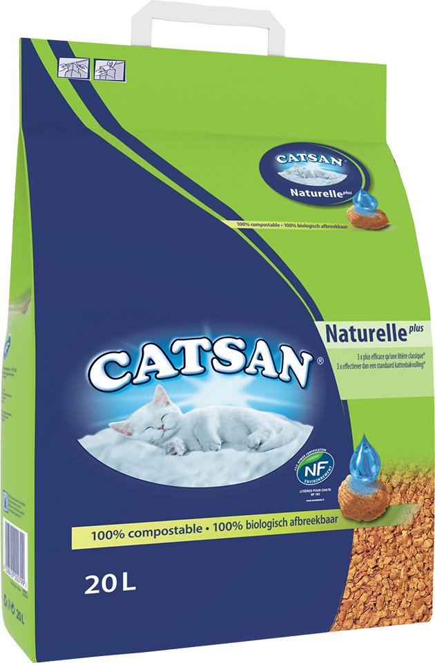 Catsan Naturelle Plus Katzenstreu - Sparpaket: 2 x 20 l
