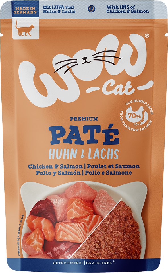 WOW Cat Adult 12 x 125 g - Huhn & Lachs
