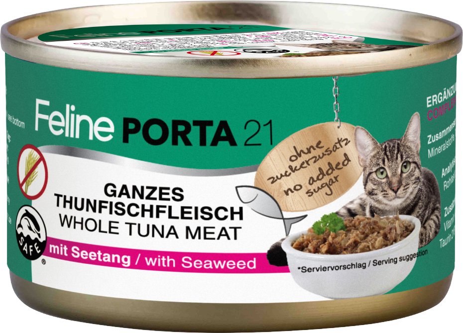 Feline Porta 21 6 x 90 g - Thunfisch mit Seetang (getreidefrei)