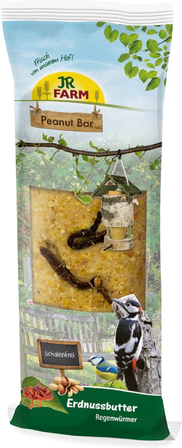 JR Farm Peanut Bar Schalenfrei 350 g - Erdnussbutter Regenwürmer