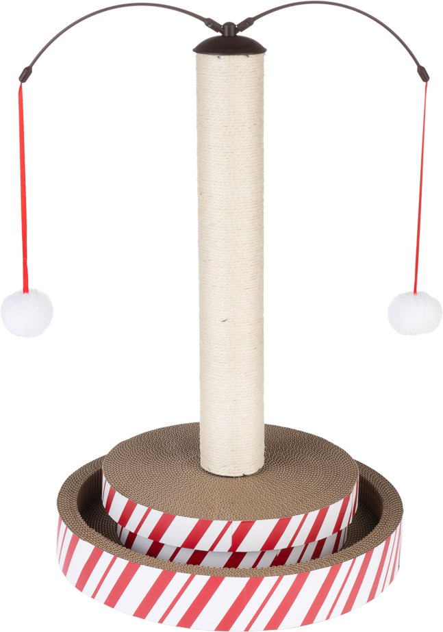 TIAKI 4-in-1 Multitoy Kratzstamm für Katzen - L 40 x B 40 x H 62 cm