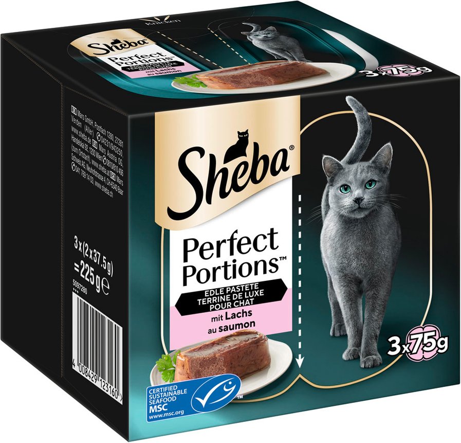 Sheba Perfect Portions 48 x 37,5 g - Pastete mit Lachs