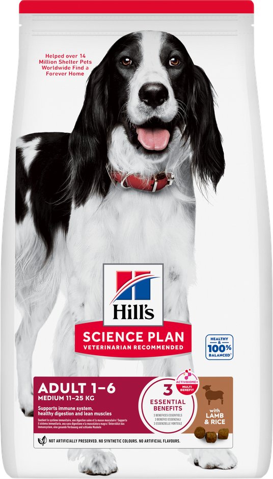 Hill's Science Plan Mature Adult 7+ Medium mit Lamm & Reis - Sparpaket: 3 x 2,5 kg