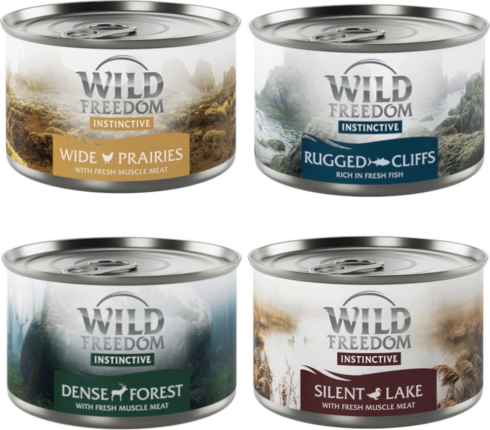 Wild Freedom Instinctive Ergänzungsfuttermittel 6 x 140 g - Mixpaket Misty Mountains (4 Sorten)