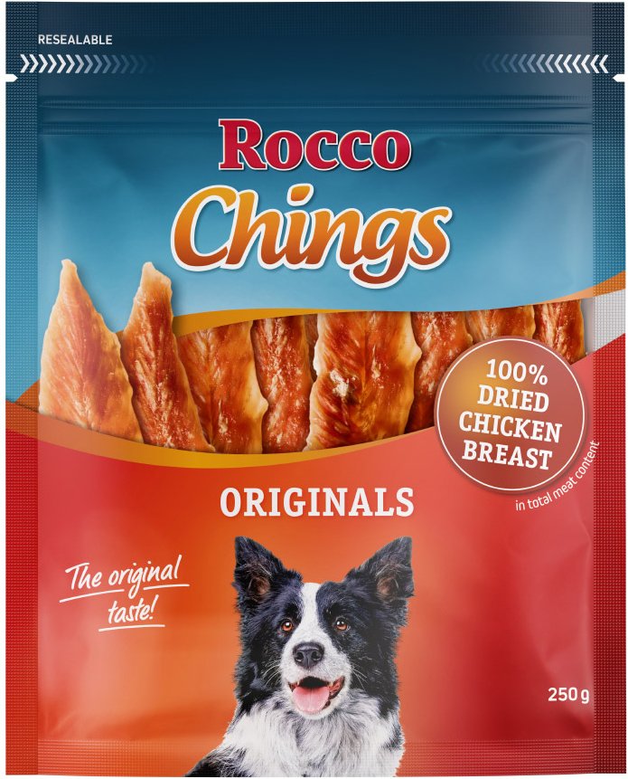 Rocco Chings Originals - Sparpaket - Hühnerbrust getrocknet 4 x 250g