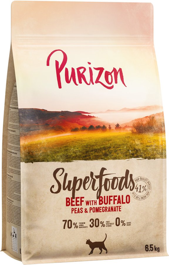 Purizon Superfoods herzhaftes Rind mit Büffel, Erbsen und Granatapfel - 6,5 kg