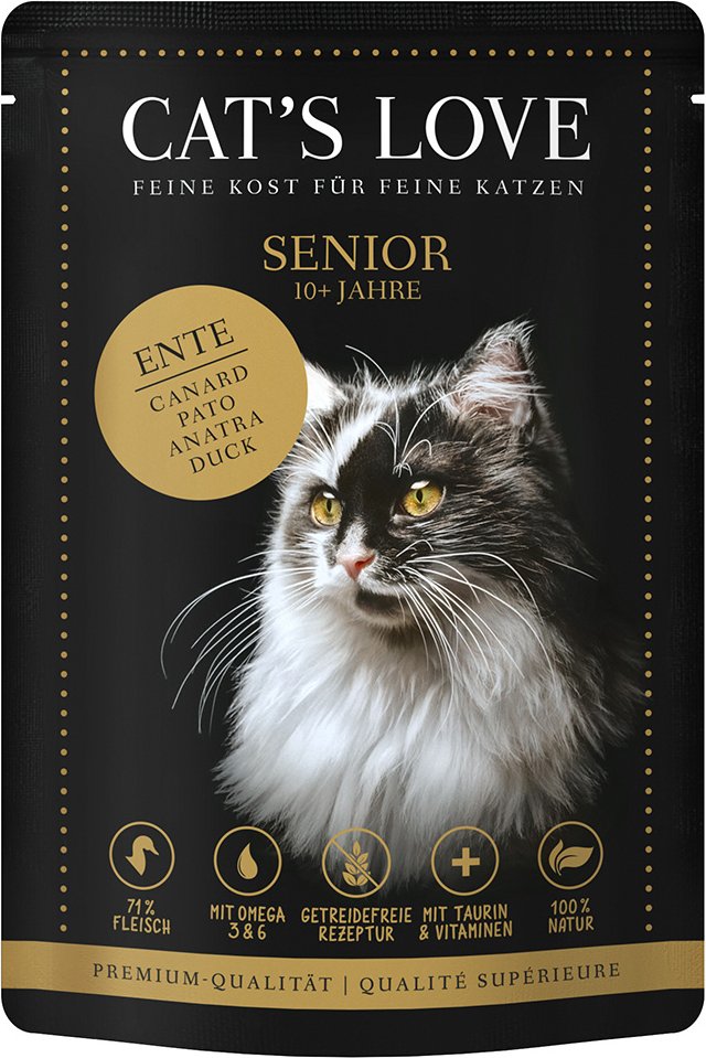 Cat's Love 12 x 85 g - Senior Ente