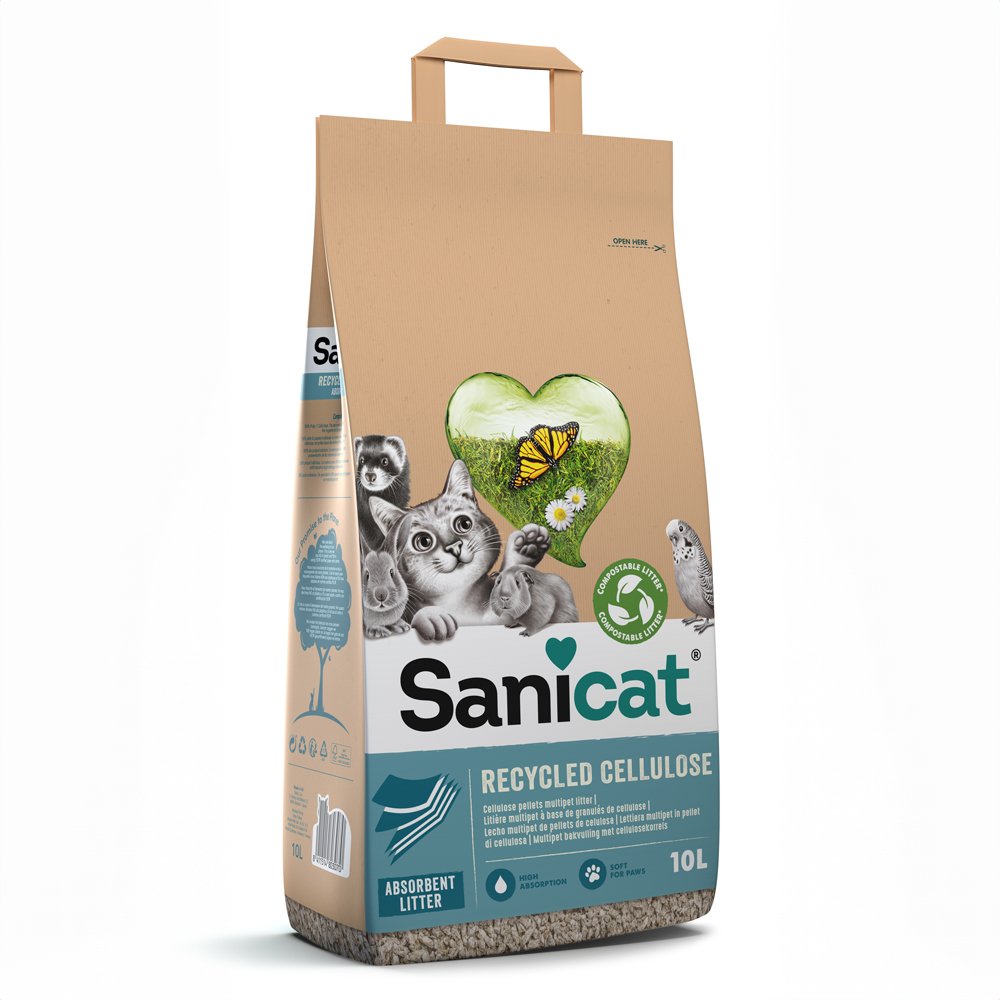 Sanicat Cellulose Katzenstreu - Sparpaket 2 x 10 l
