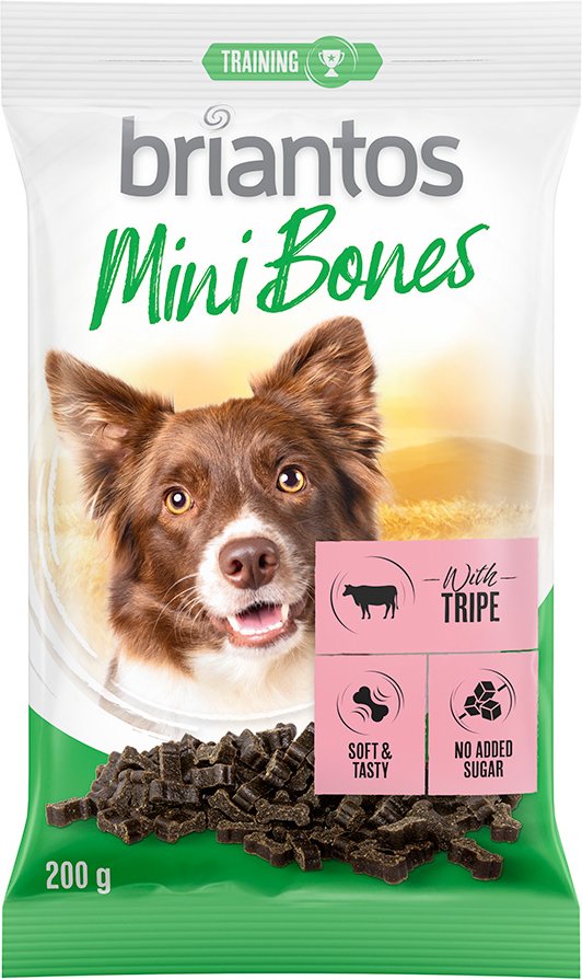 Briantos Mini Bones für Hunde - 2 x 200 g mit Pansen