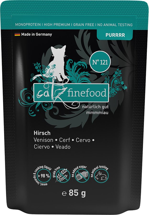 Sparpaket catz finefood Purrrr Pouch 24 x 85 g - No. 121 Hirsch