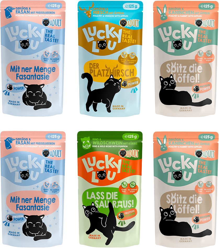 Lucky Lou Adult Probiermix 6 x 125 g - Wild-Mix