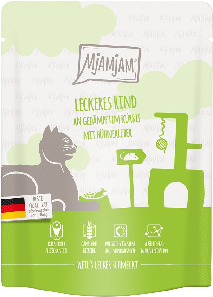 Thumbnail - Sparpaket MjAMjAM Quetschie 24 x 300 g - leckeres Rind an gedämpftem Kürbis