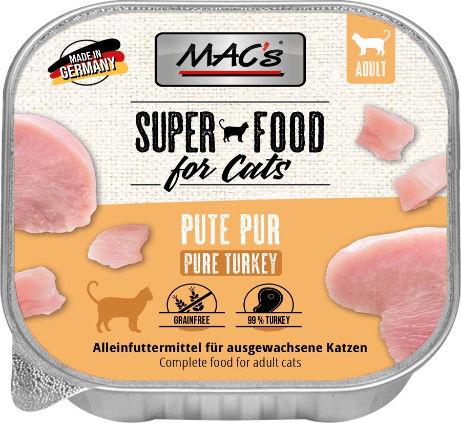 Thumbnail - Sparpaket MAC's Cat Schale 64 x 100 g - Pute Pur