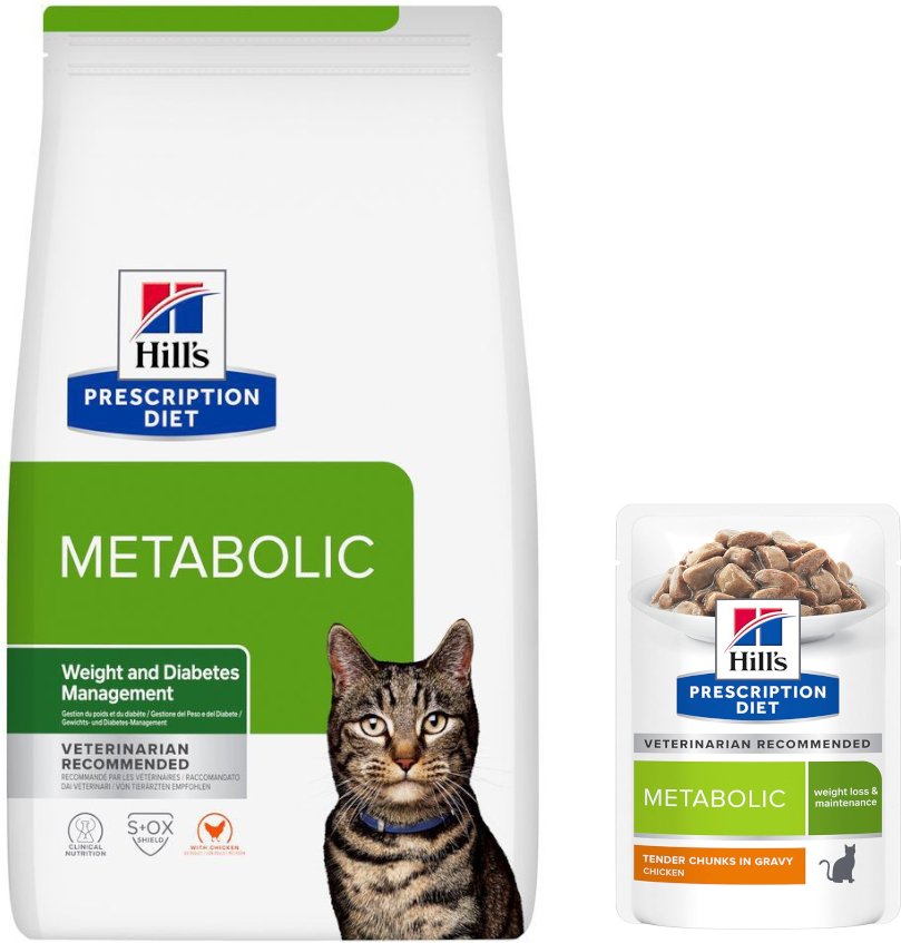 8 kg Hill's Prescription Diet + 12 x 85 g passendes Nassfutter gratis! - Metabolic Gewichts- & Diabetesmanagement mit H...