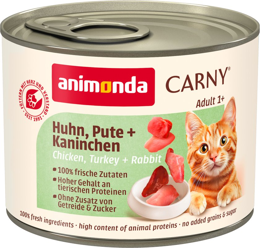 animonda Carny Adult 6 x 200 g - Huhn, Pute & Kaninchen