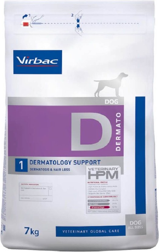 Virbac Veterinary HPM Dog Dermatology Support D1 - 7 kg