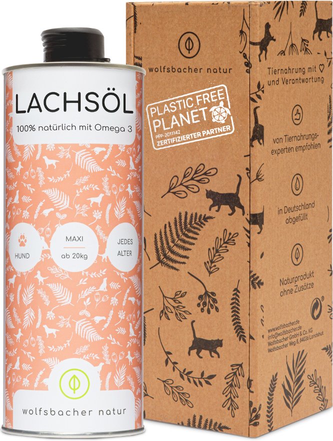 Thumbnail - Wolfsbacher Natur Lachsöl für Hunde - 1 Liter