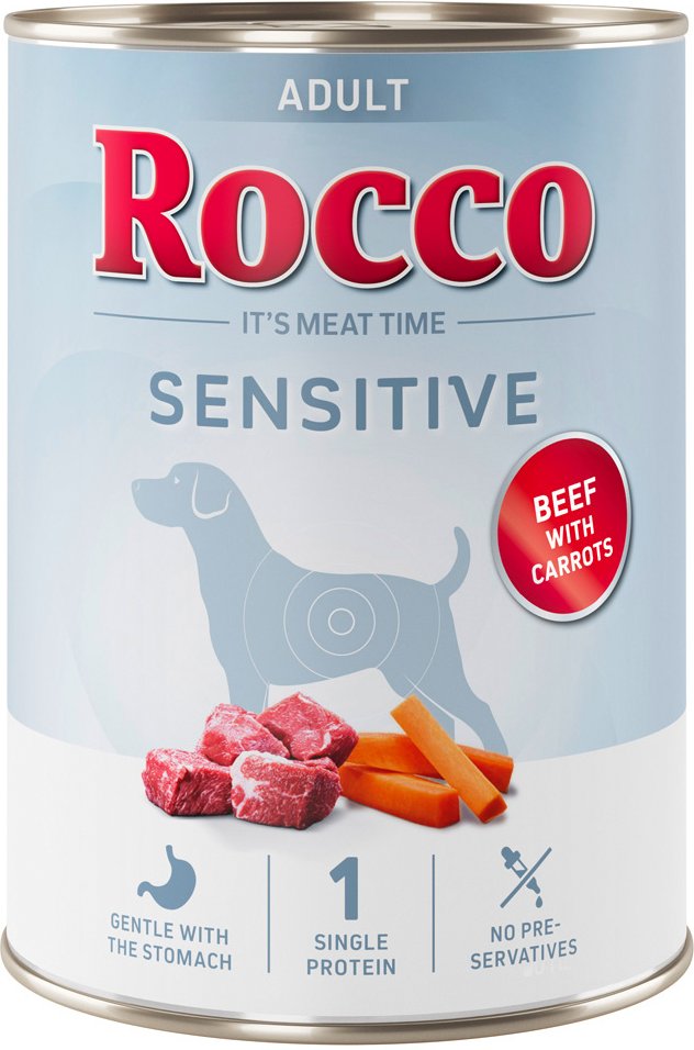Sparpaket Rocco Sensitive 24 x 400 / 800 g Neue Rezeptur - 24 x 400 g: Rind mit Möhren