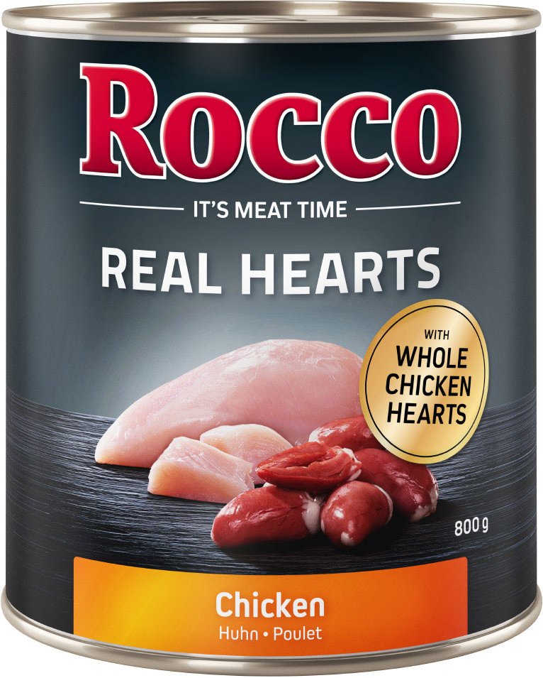 Sparpaket Rocco Real Hearts 24 x 400 / 800 g - 24 x 800 g: Huhn