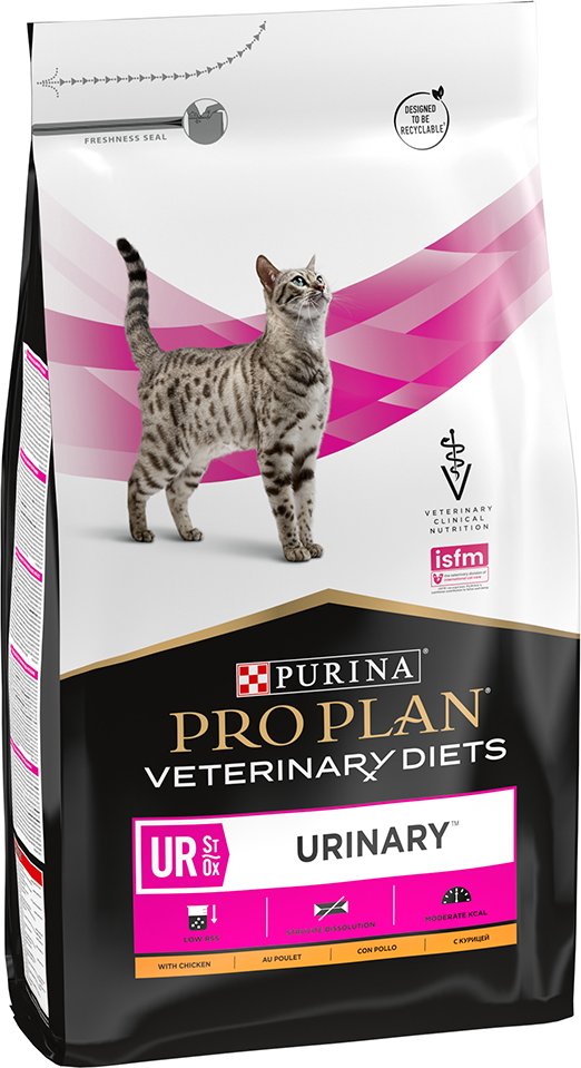 PURINA PRO PLAN Veterinary Diets Feline UR ST/OX Urinary Huhn - Sparpaket: 2 x 5 kg