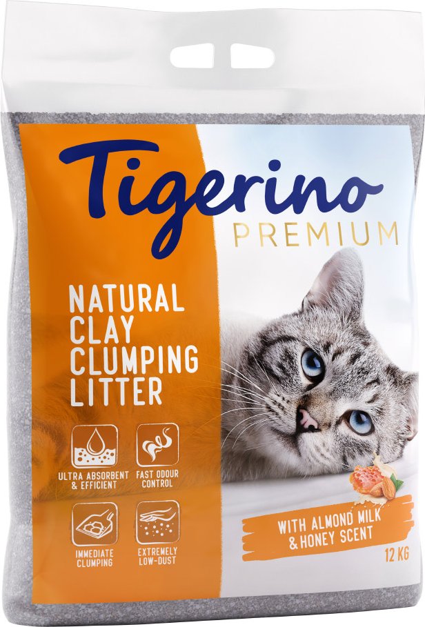 Tigerino Premium Katzenstreu – Mandelmilch- & Honigduft - 12 kg