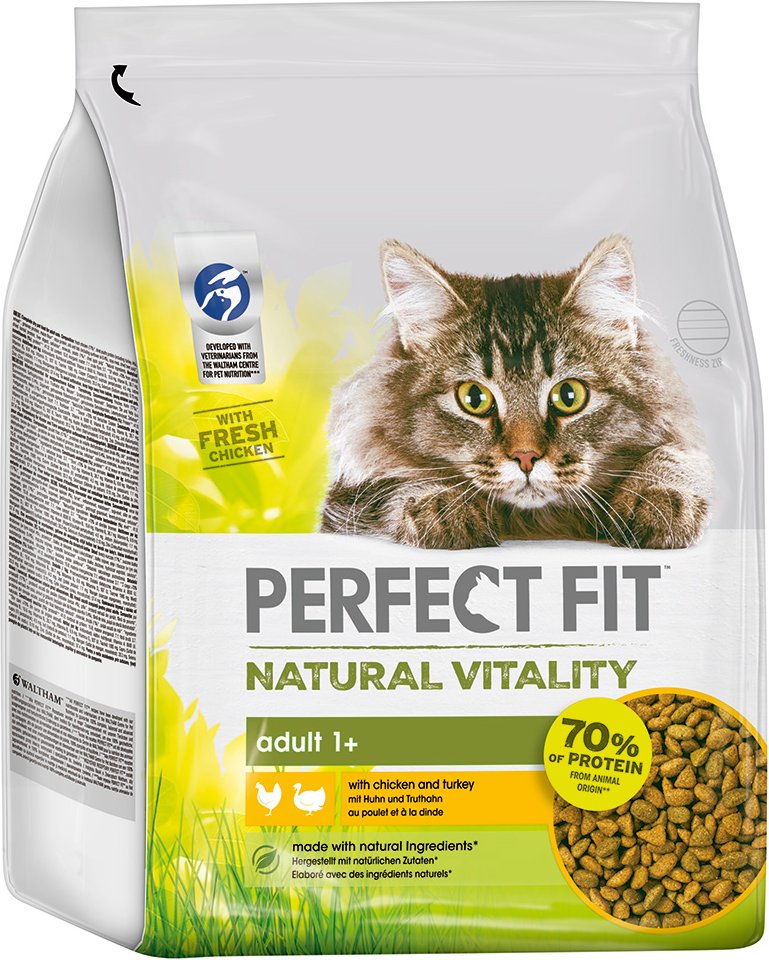 Perfect Fit Natural Vitality Adult 1+ Huhn und Truthahn - Sparpaket: 2 x 2,4 kg