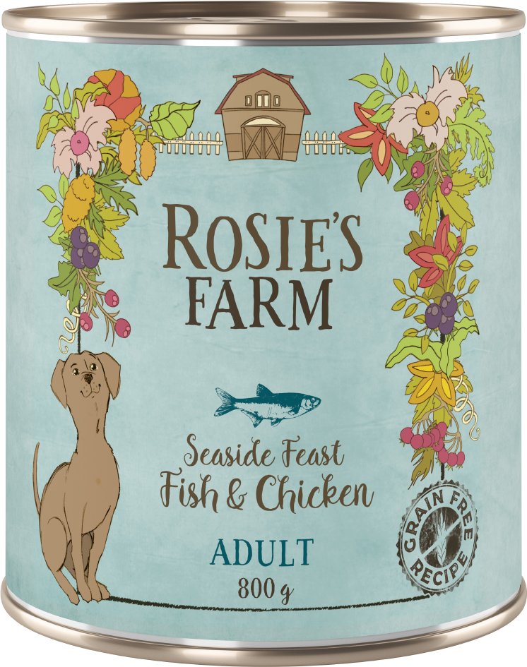 Rosie's Farm Adult 6 x 800 g - Fisch & Huhn