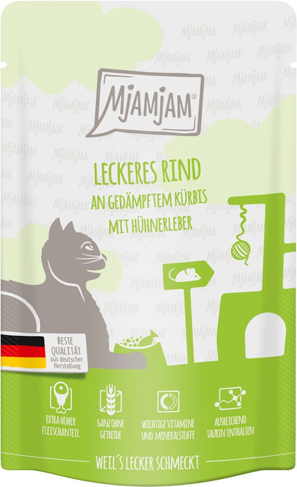 Thumbnail - MjAMjAM Quetschie 12 x 125 g - leckeres Rind an gedämpftem Kürbis