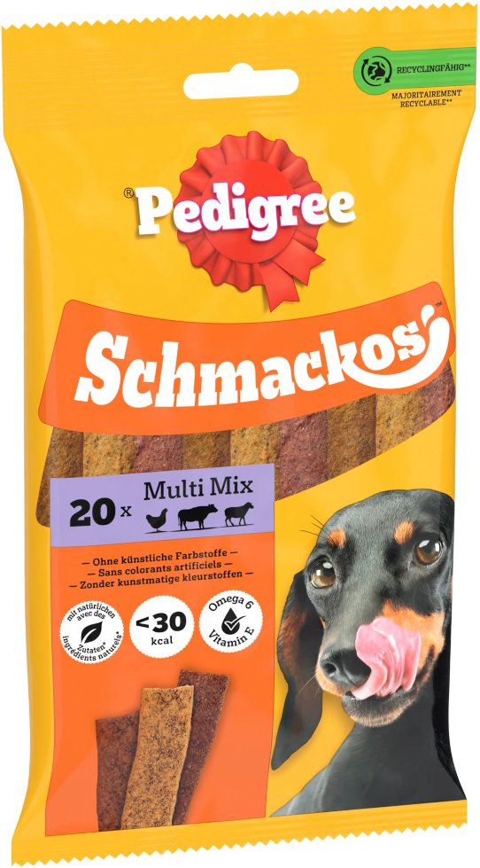 Pedigree Schmackos - Sparpaket: 14 x 144 g, 3 Sorten (280 Stück)