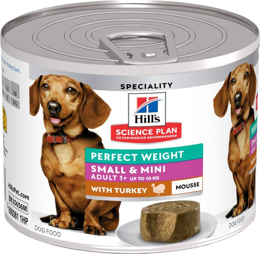 Hill's Science Plan Perfect Weight Adult Small & Mini Mousse - Truthahn (24 x 200 g)