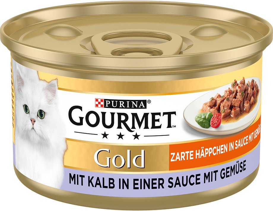 Sparpaket Gourmet Gold Zarte Häppchen 24 x 85 g - Kalb & Gemüse