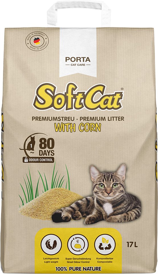 Porta SoftCat Corn - Sparpaket: 2 x 17 l