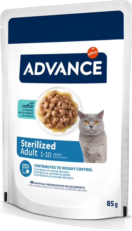 Advance Feline Sterilized Kabeljau - 12 x 85 g