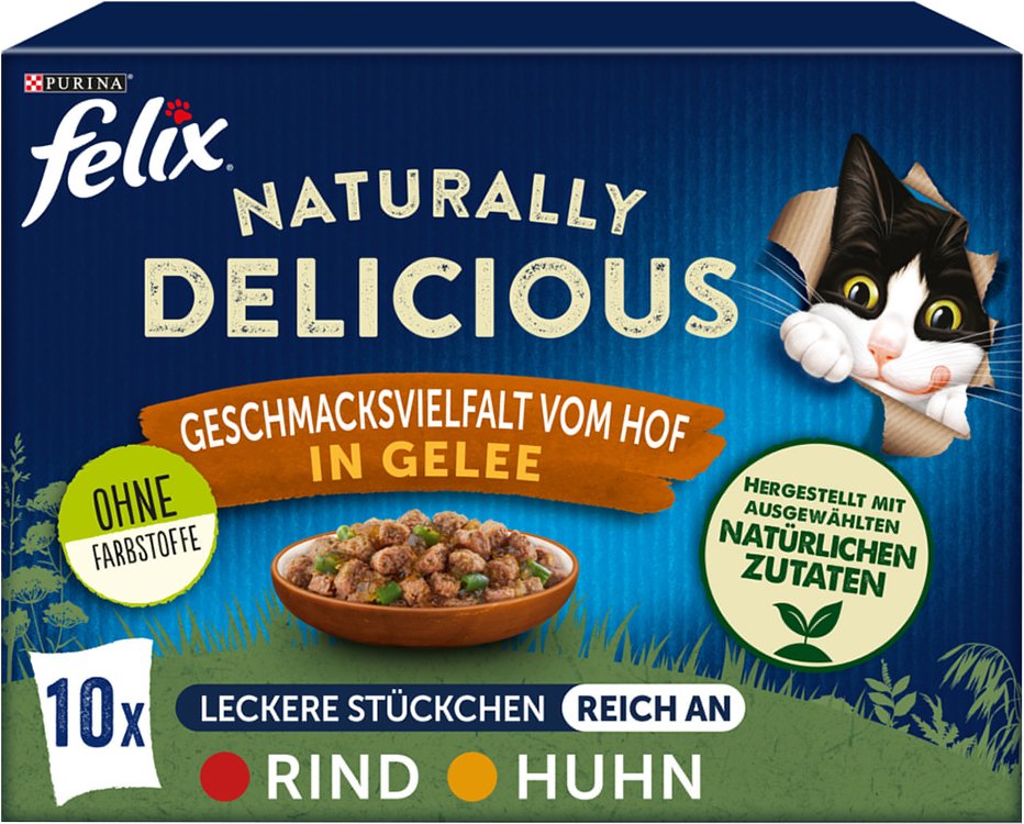 Mixpack Felix Naturally Delicious 10 x 80 g - Farm-Auswahl in Gelee
