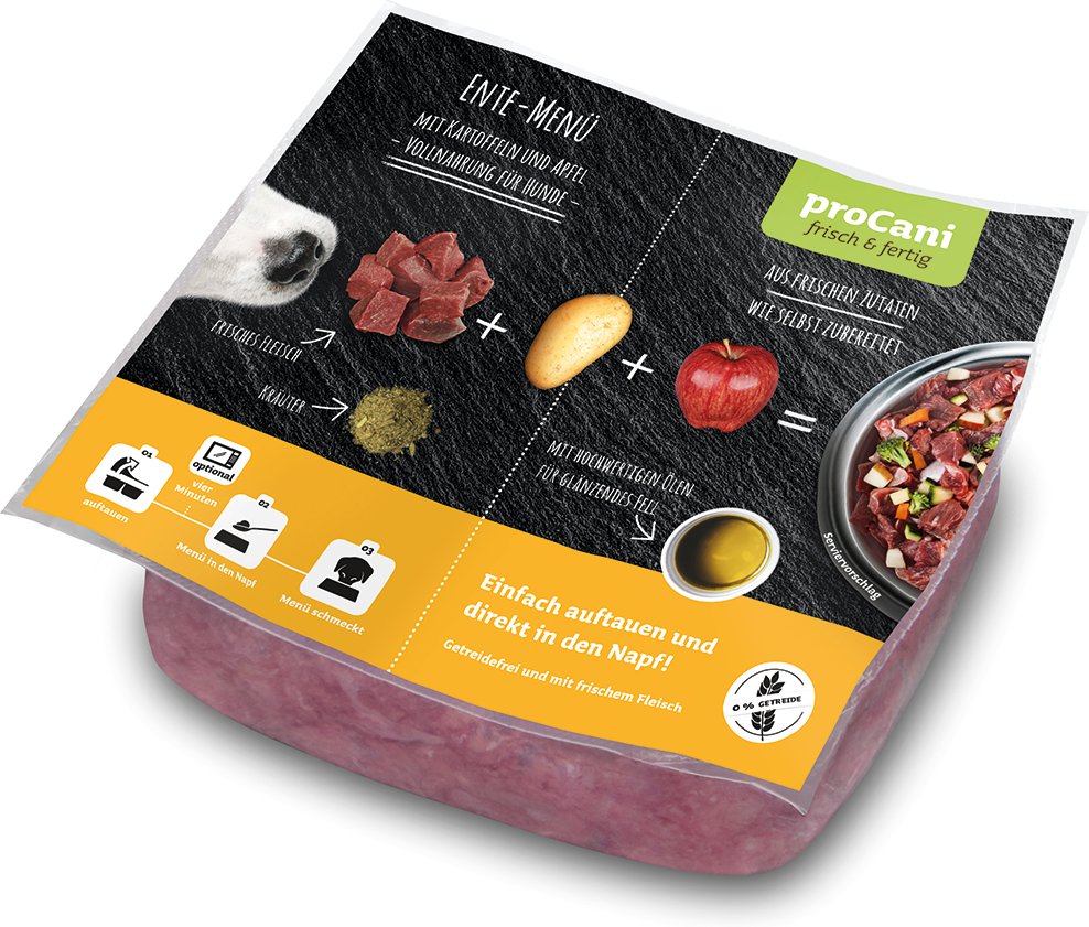 proCani frisch & fertig Ente Menü - 28 x 500 g