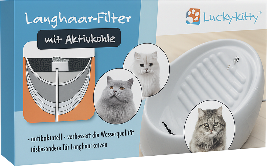 Lucky-Kitty Katzenbrunnen Keramik - Zubehör: Aktivkohle-Dauerfilter