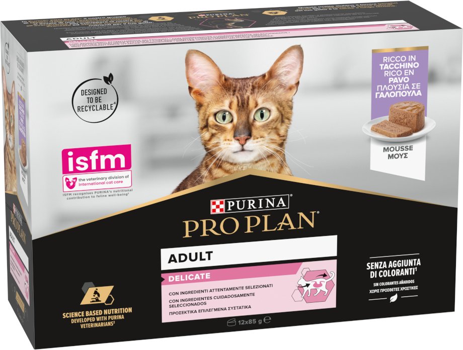 PURINA PRO PLAN Cat Delicate - Truthahn Mousse (12 x 85 g)