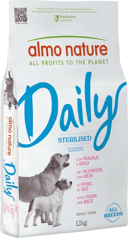 Almo Nature Daily Sterilised all Breeds Schwein & Reis - 12 kg