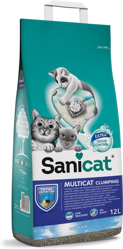 Sanicat Clumping Multicat - 12 L