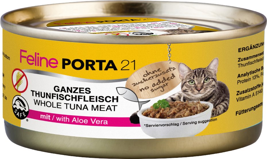 Feline Porta 21 6 x 156 g - Thunfisch mit Aloe (getreidefrei)