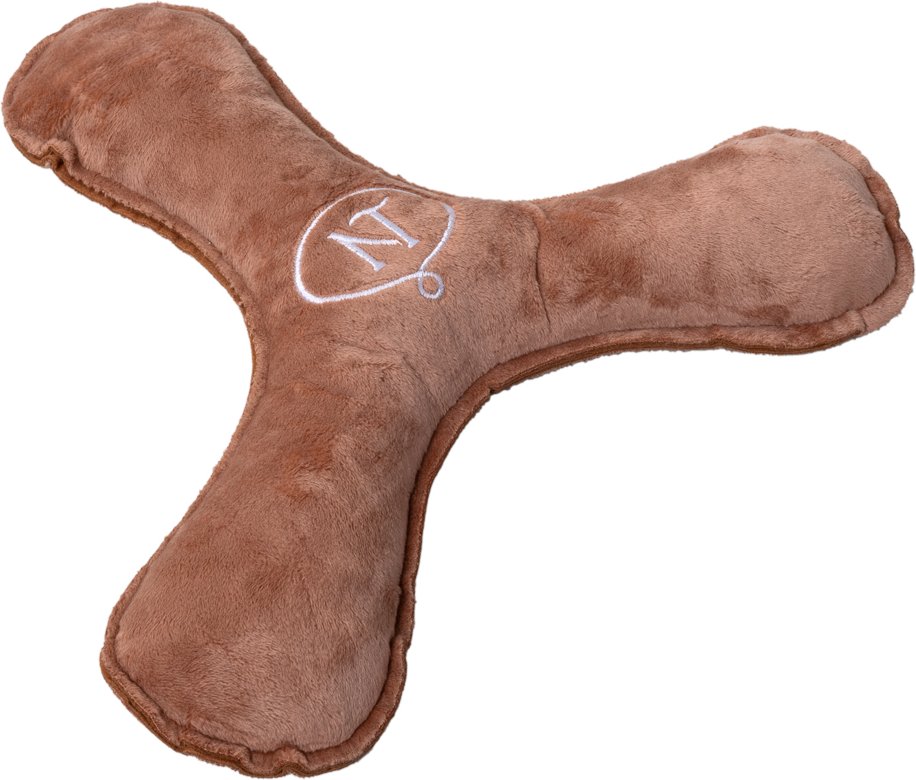 Nomad Tales Blush Plüsch Boomerang - rot: L 30 x B 30 x H 5 cm